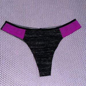 PINK Victoria’s Secret grey & purple thong pantie